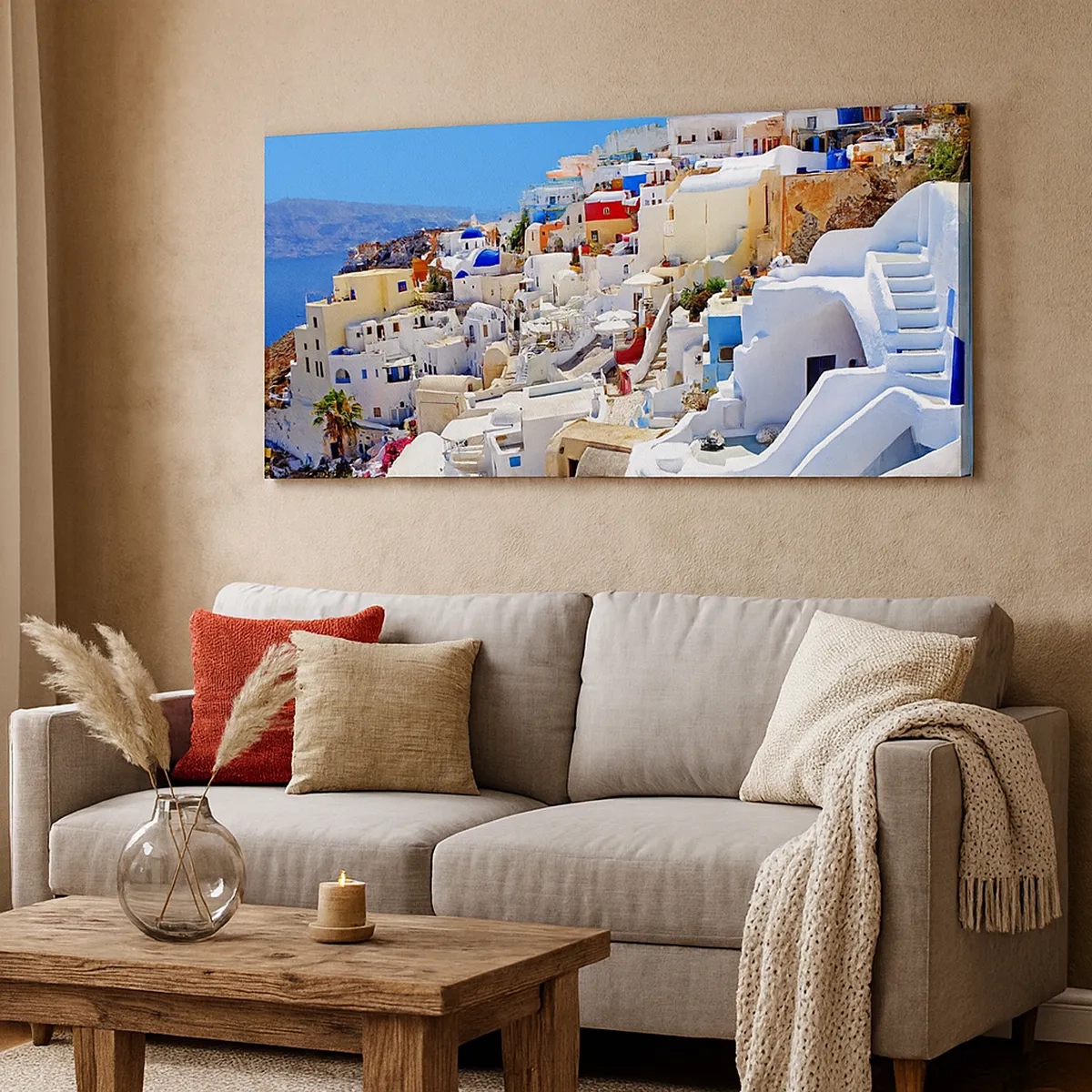 Schilderen op canvas - De droom van een Griekse zomer - 30x30 cm