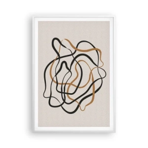 Poster in een witte lijst - Alles ging mis - 70x100 cm