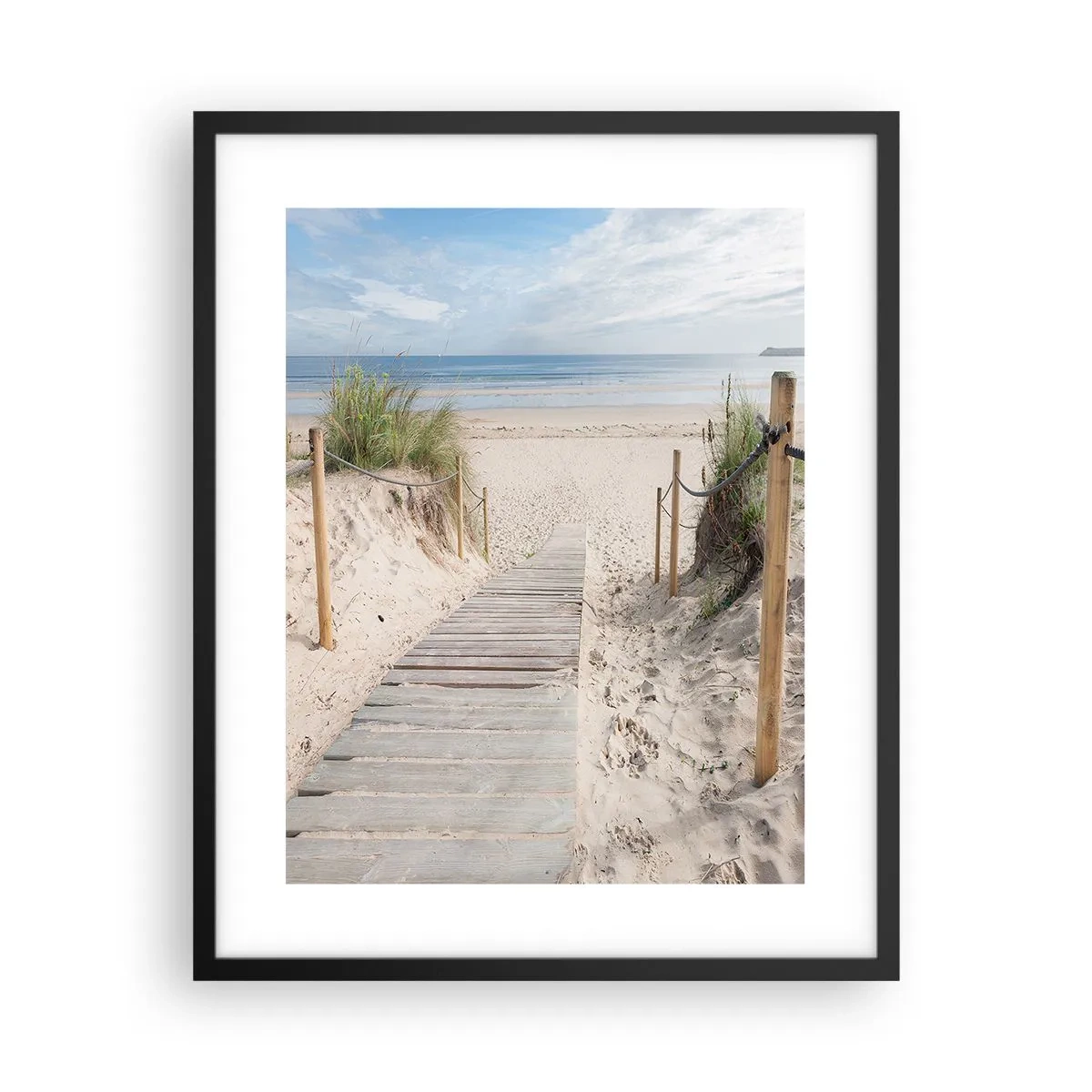 Poster in een zwarte lijst - naar de horizon - 40x50 cm
