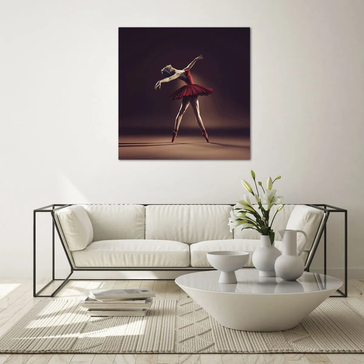 Schilderen op glas - Een prima ballerina - 30x30 cm