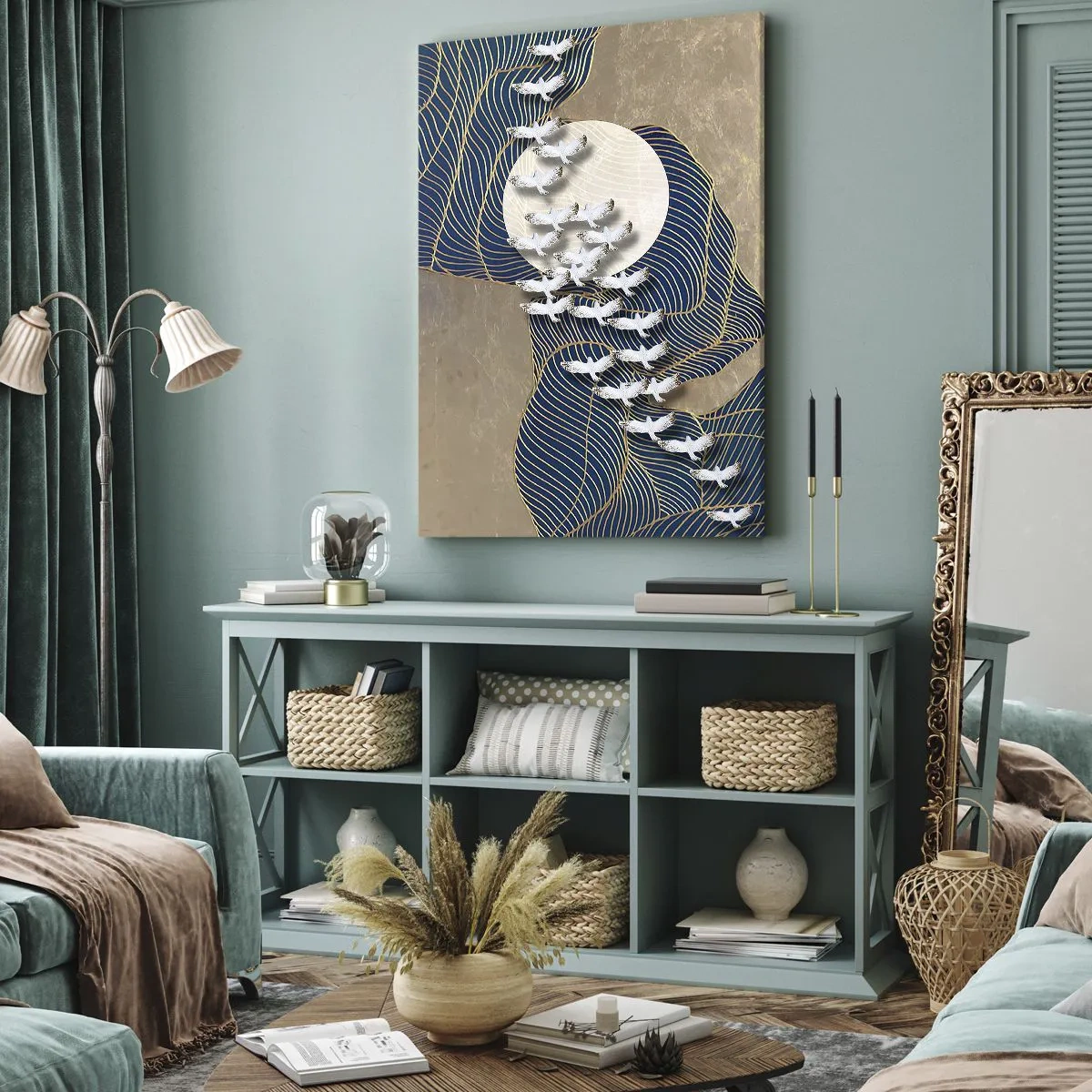 Schilderen op canvas - Vrijheid, dwalen, gemeenschap - 45x80 cm