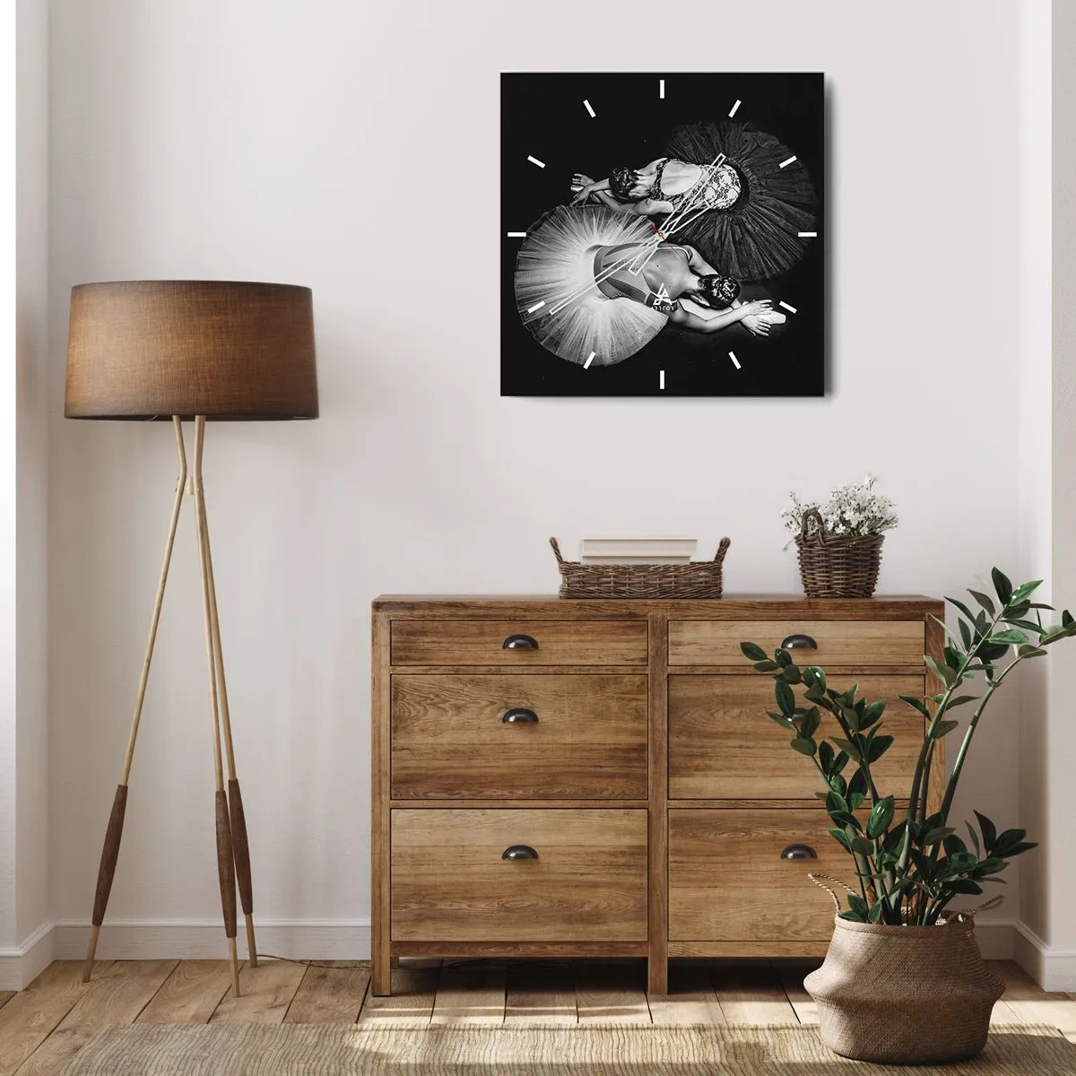 Wandklok - Klok - Jin en Jang - perfecte balans - 40x40 cm