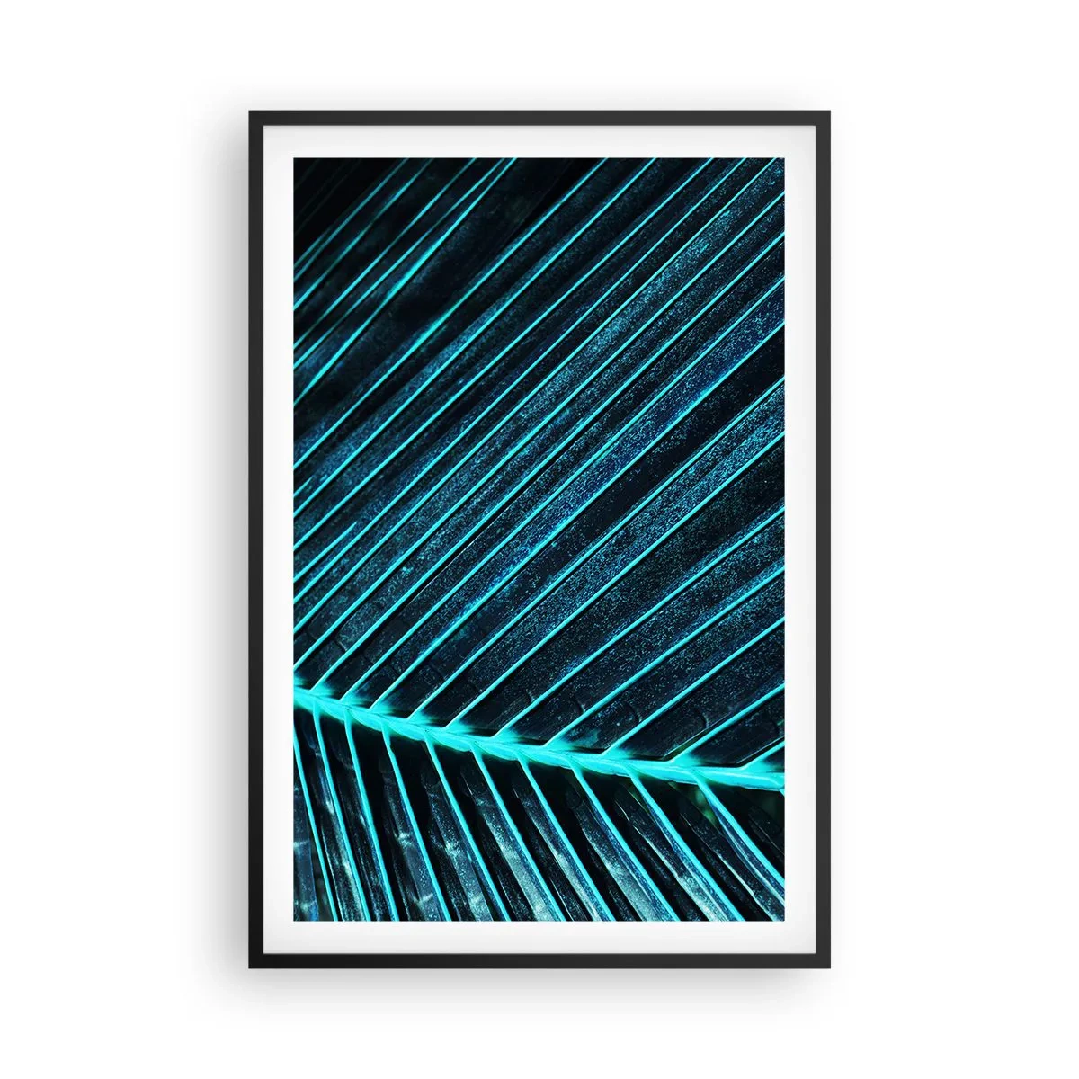 Poster in een zwarte lijst - Groene textuur - 61x91 cm