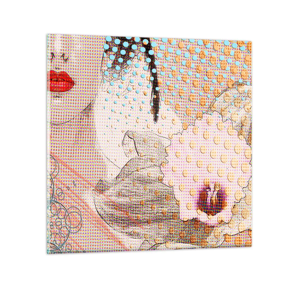 Schilderen op glas - Stripboek heroïne - 50x50 cm