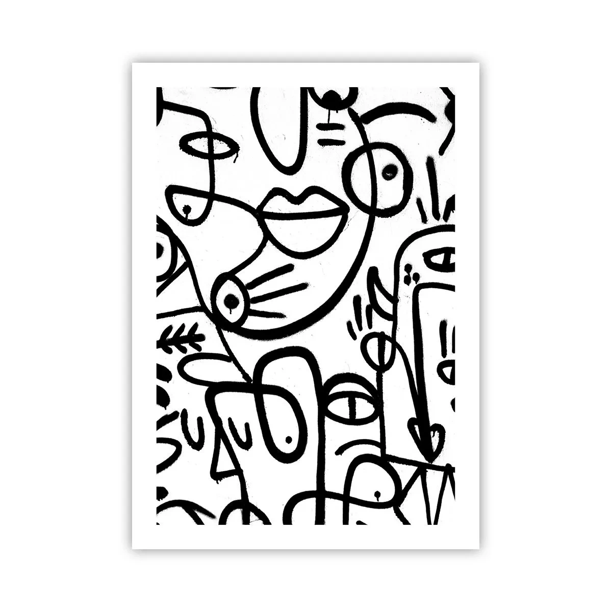 Poster - Gezichten en luchtspiegelingen - 50x70 cm
