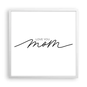 Poster in een witte lijst - Grote emotie - 60x60 cm