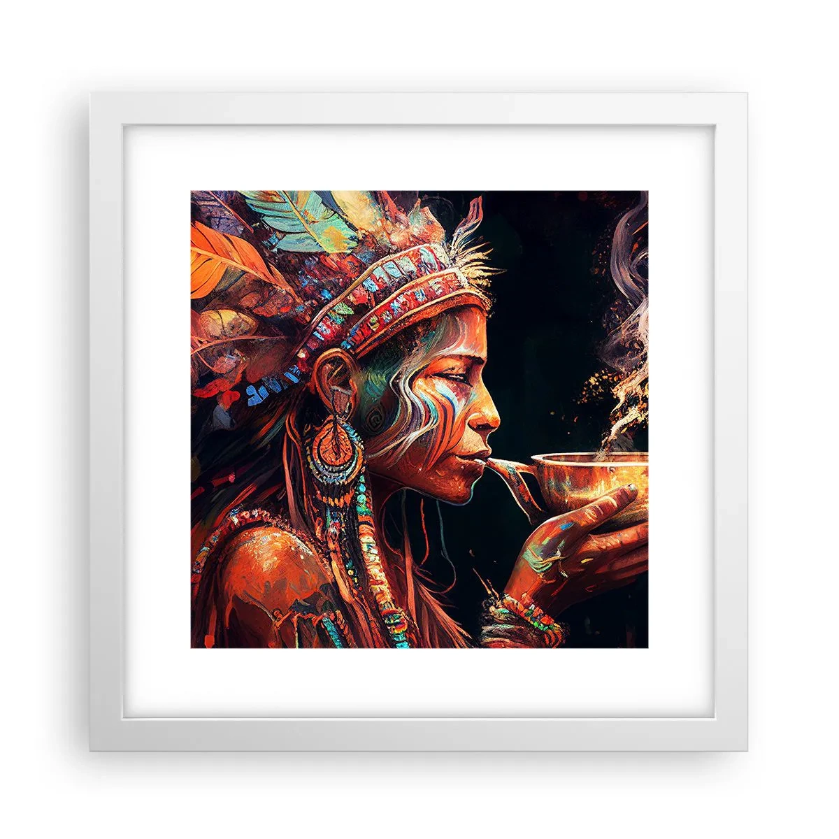 Poster in een witte lijst - Magisch ritueel - 30x30 cm