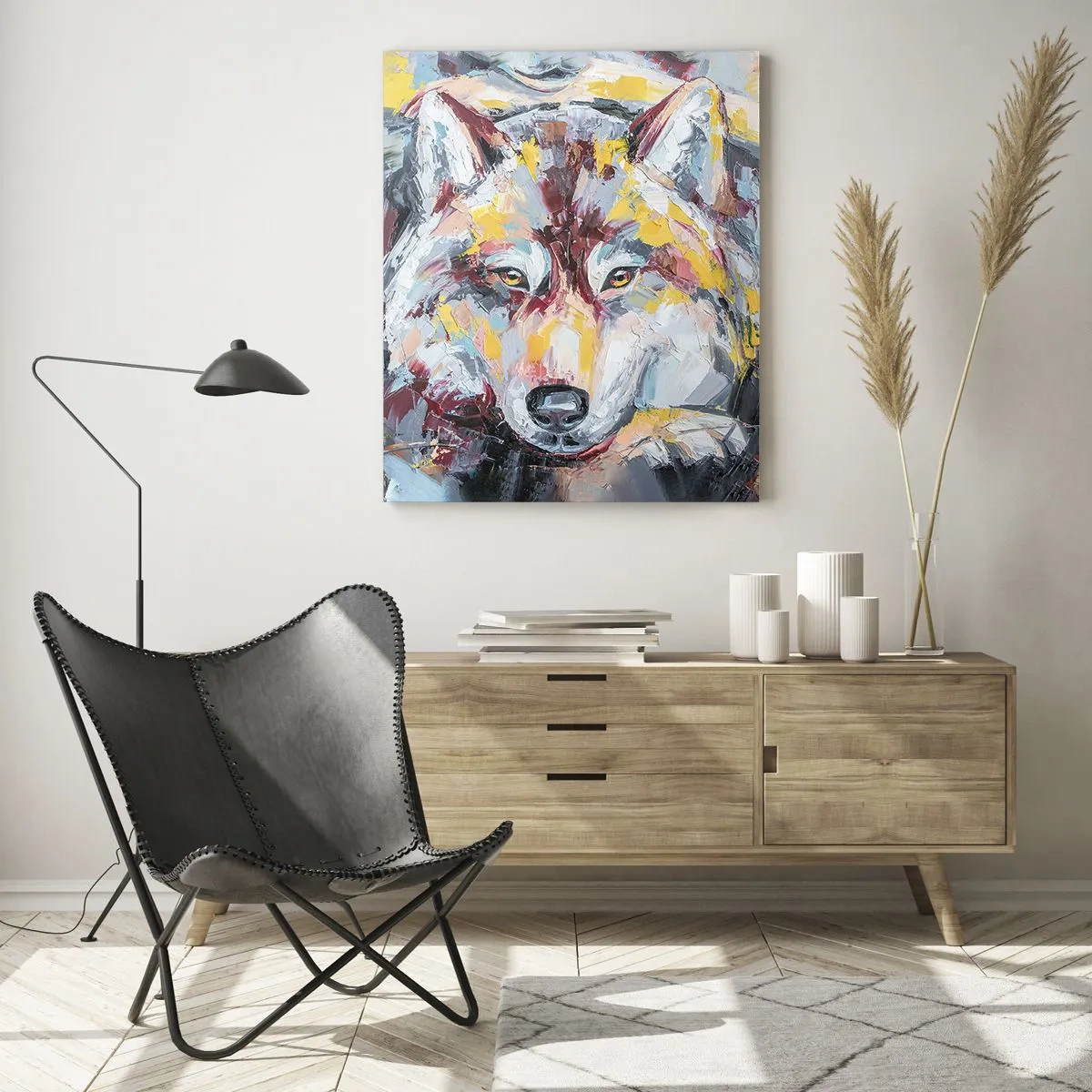 Schilderen op glas - Gemoedsrust onder dierbaren - 50x70 cm