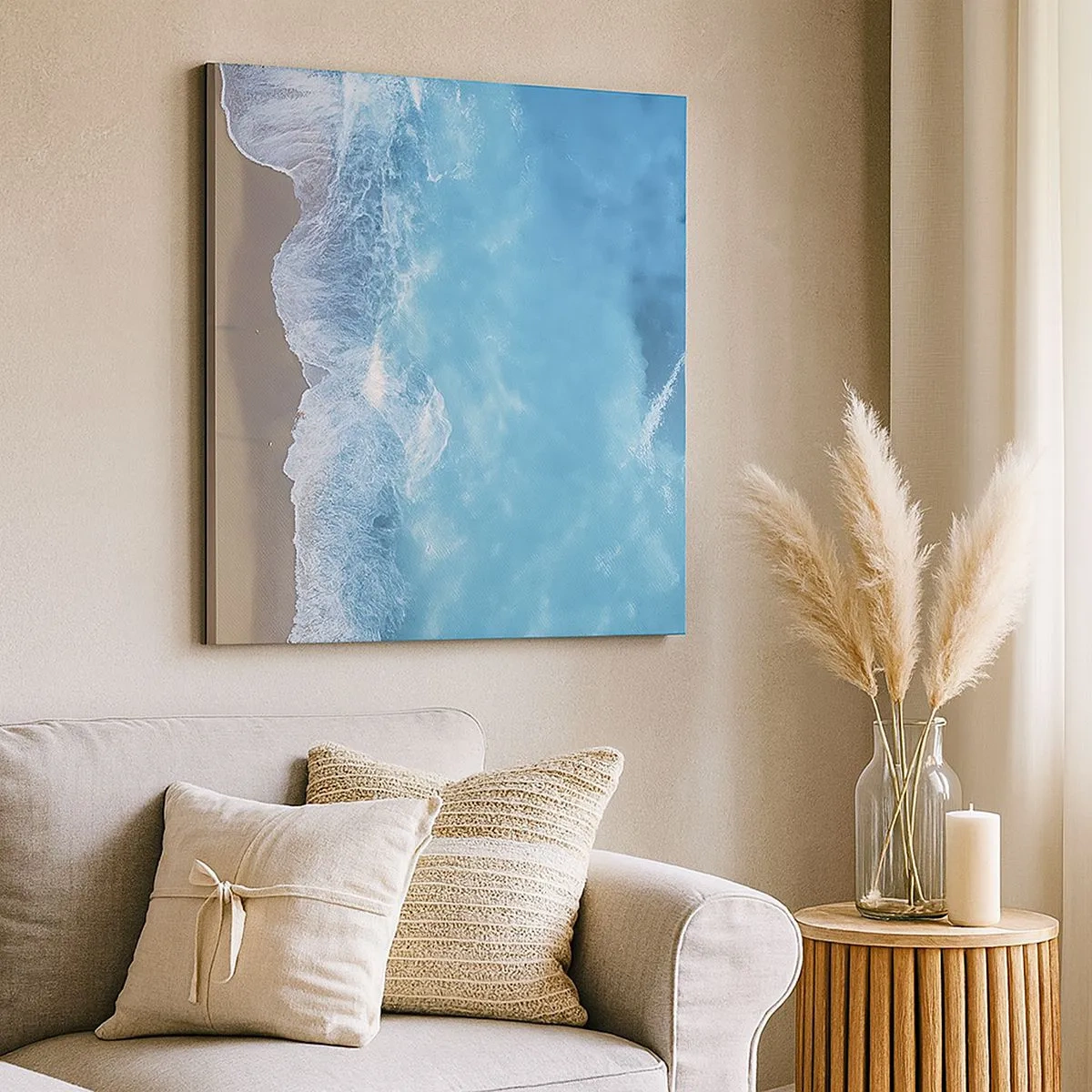 Schilderen op canvas - De kracht van blauw - 30x30 cm