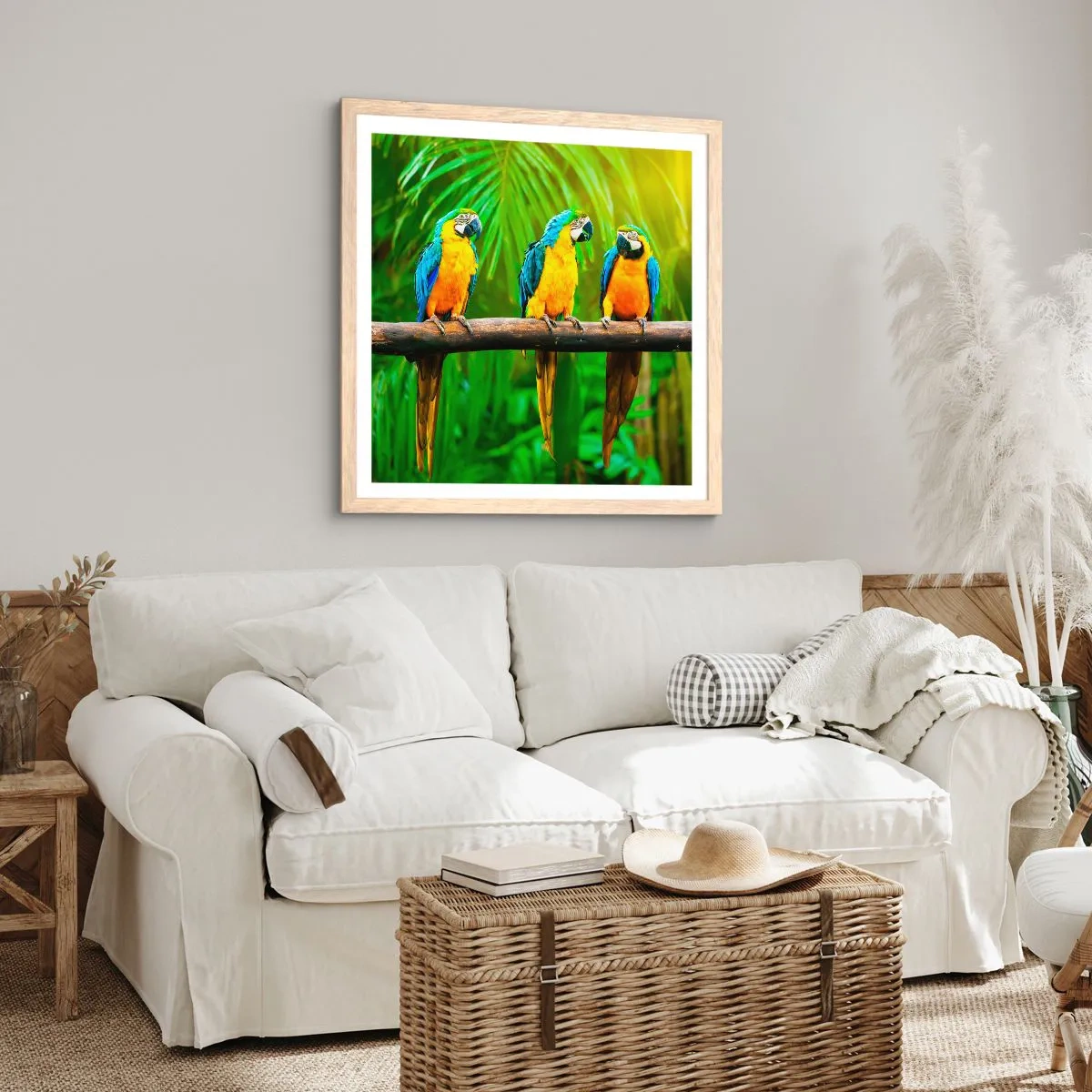 Een poster in een licht eiken lijst - En heb je gehoord dat ze...? - 60x60 cm