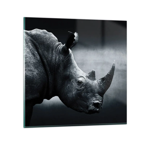 Schilderen op glas - Rechts profiel - 40x40 cm