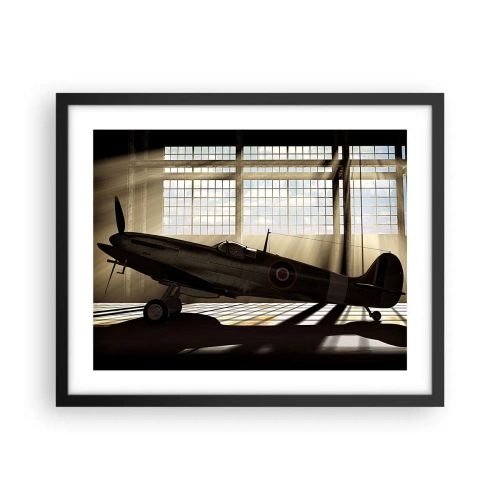 Poster in een zwarte lijst - De rust van een krijger - 50x40 cm