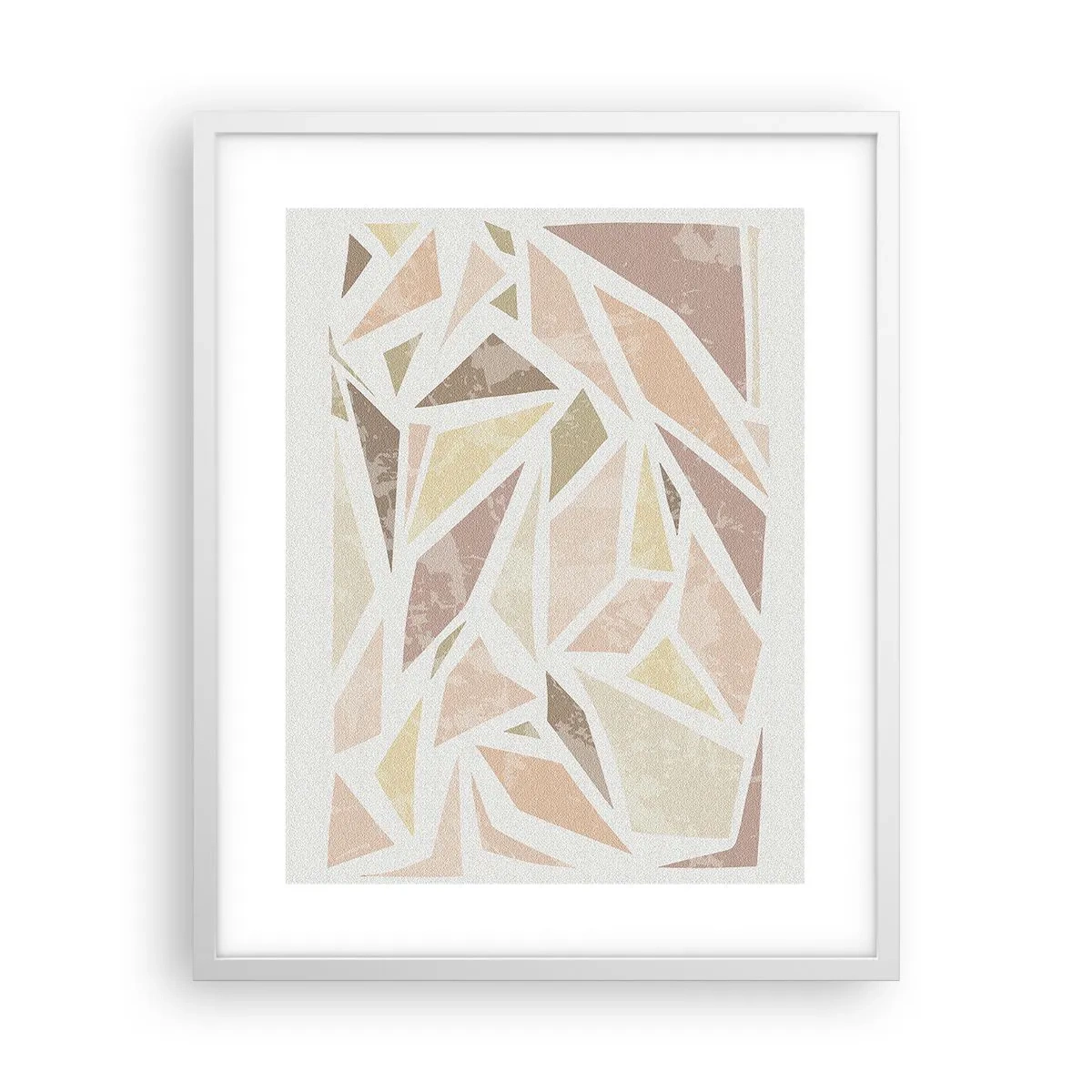 Poster in een witte lijst - Gebrandschilderd glas compositie - 40x50 cm