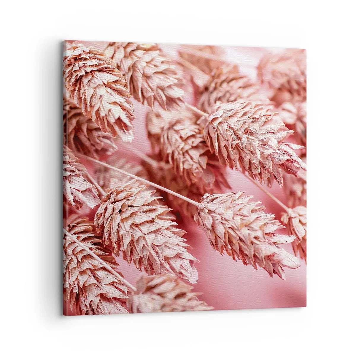 Schilderen op canvas - Een bloemencascade in roze - 60x60 cm
