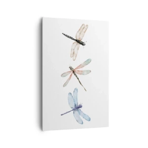 Schilderen op canvas - Gewichtloze libellen - 80x120 cm