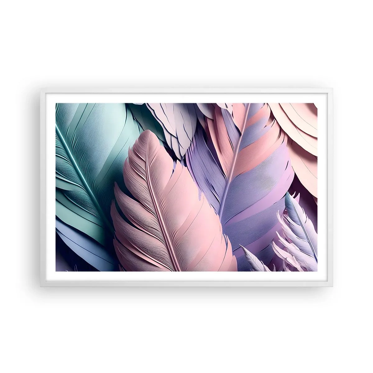 Poster in een witte lijst - Vogel chique - 91x61 cm