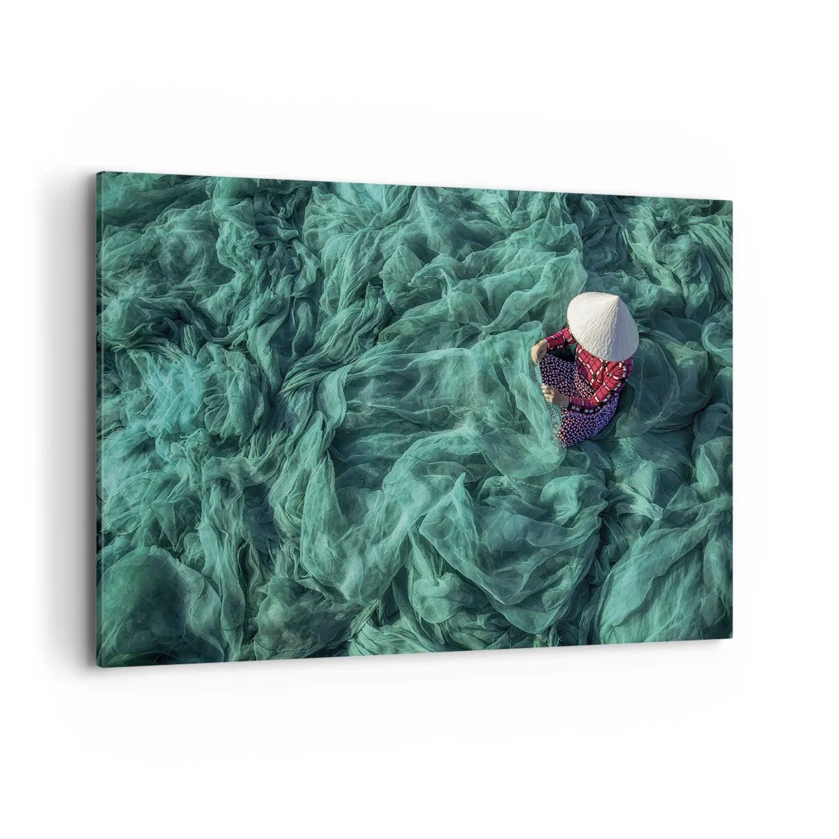 Schilderen op canvas - In een zee van netten - 120x80 cm