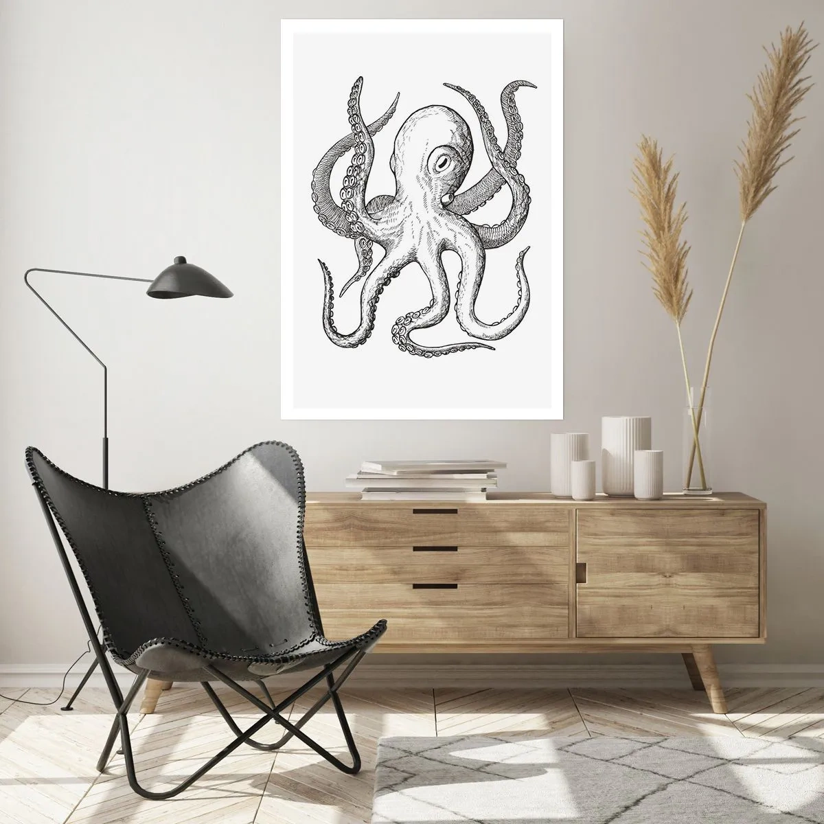 Poster - Dansend met de golven - 70x100 cm