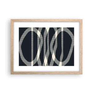 Een poster in een licht eiken lijst - Een poging om de duisternis te doorbreken - 40x30 cm