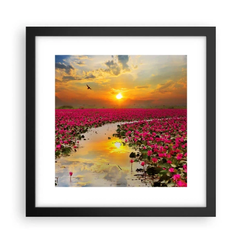 Poster in een zwarte lijst - Het geheime leven van het meer - 30x30 cm