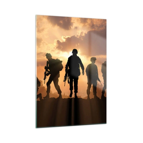 Schilderen op glas - Brothers in arms - 50x70 cm