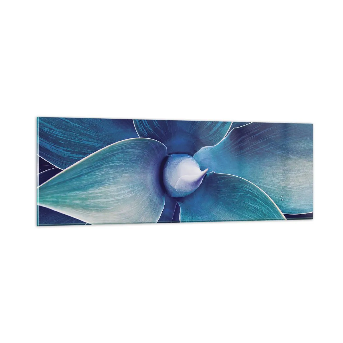 Schilderen op glas - Blauw uit de lucht - 90x30 cm