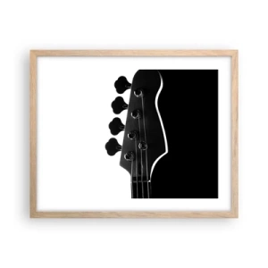 Een poster in een licht eiken lijst - Rock stilte - 50x40 cm