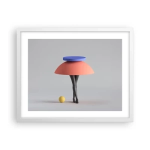 Poster in een witte lijst - Surrealistische compositie - 50x40 cm
