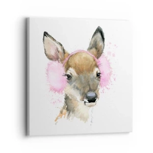 Schilderen op canvas - En de vorst is niet langer verschrikkelijk - 30x30 cm