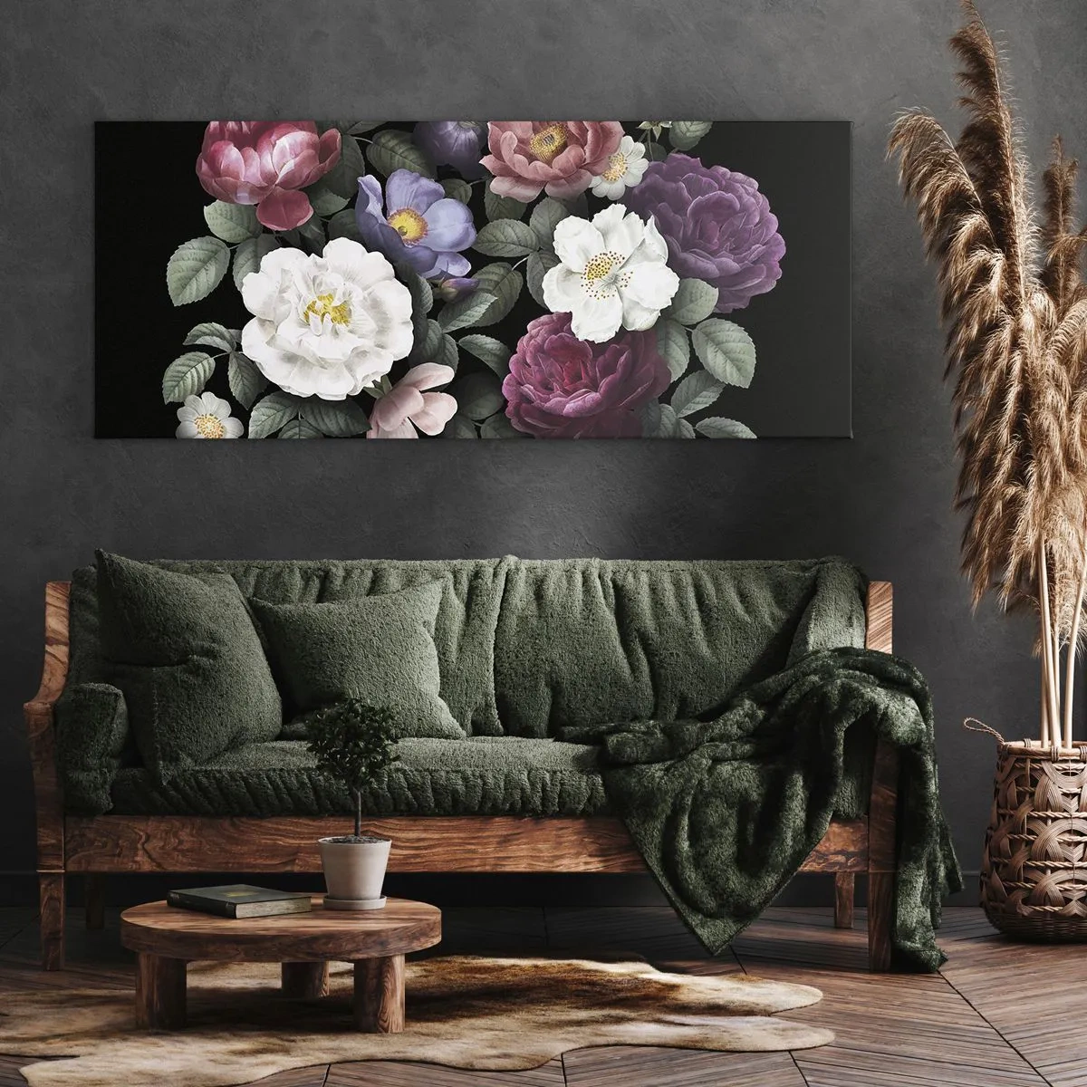 Schilderen op canvas - Uit de Engelse tuin - 160x50 cm