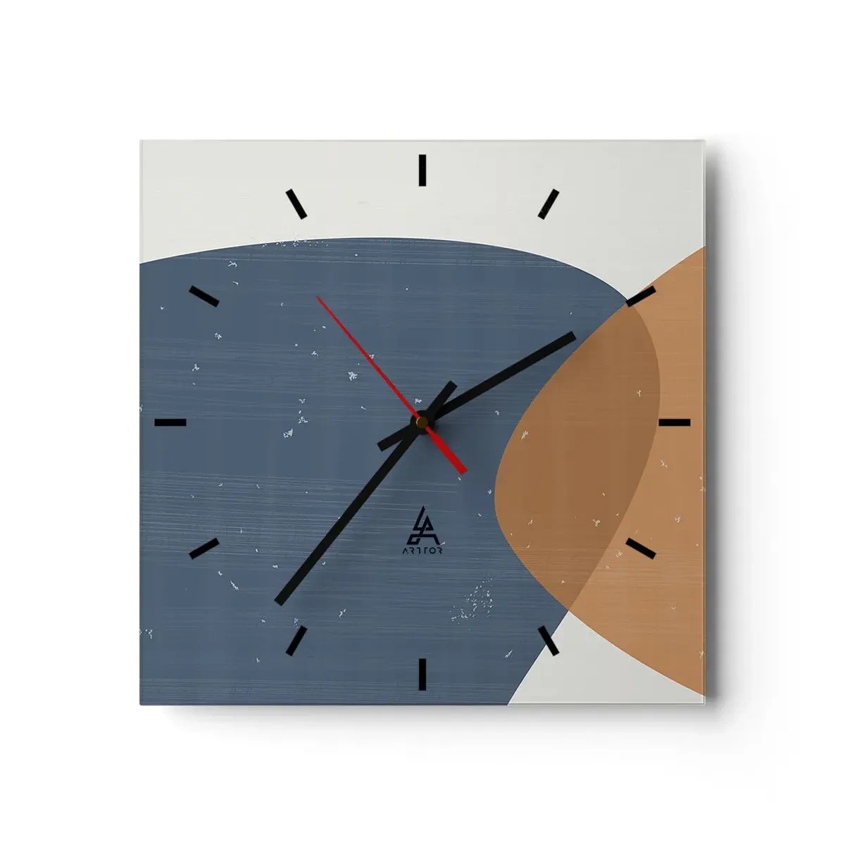 Wandklok - Klok - Ovalen en invloeden - 40x40 cm