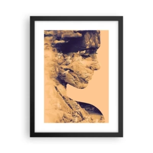 Poster in een zwarte lijst - Van nature mooi - 30x40 cm