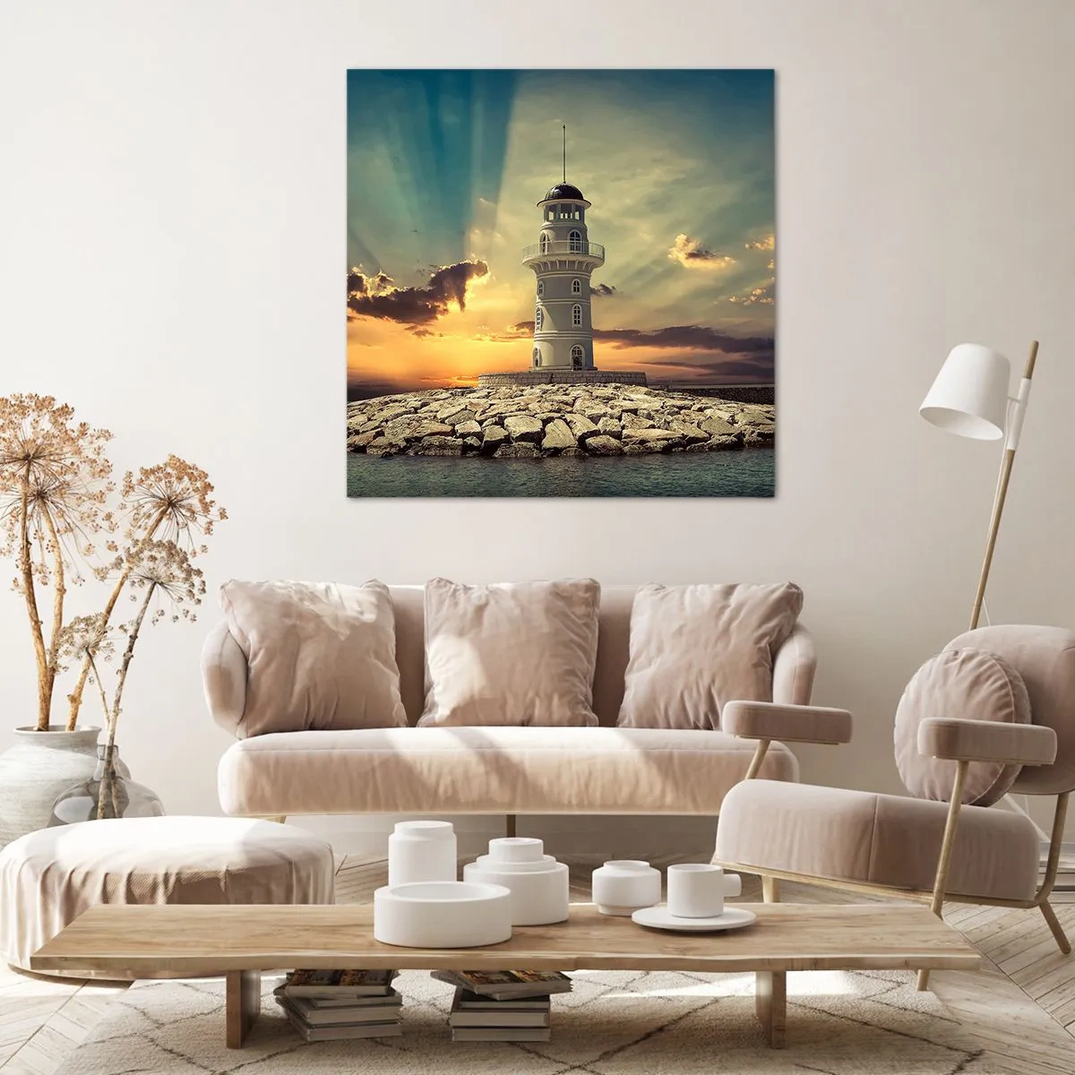 Schilderen op canvas - Licht - Goed - Schoonheid - 60x60 cm