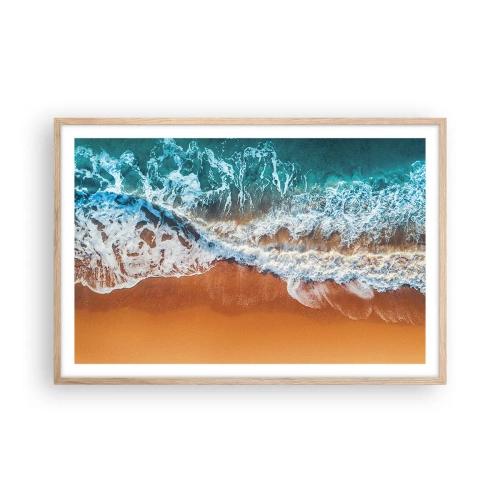 Een poster in een licht eiken lijst - Altijd hand in hand - 91x61 cm