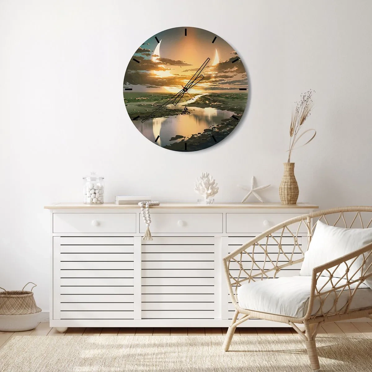 Wandklok - Klok - Ergens in een sterrenstelsel ver, ver weg - 40x40 cm