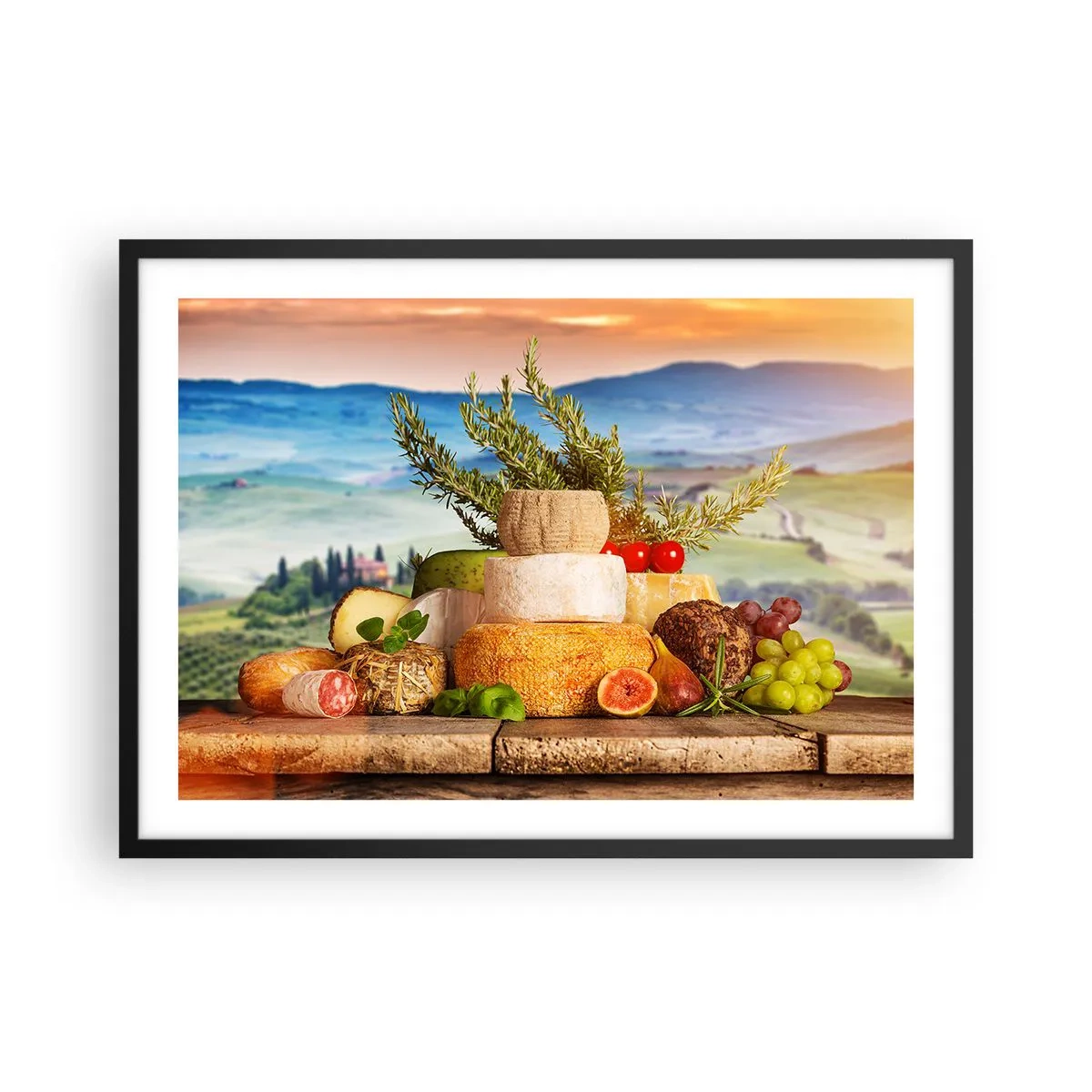 Poster in een zwarte lijst - De Italiaanse levensvreugde - 70x50 cm