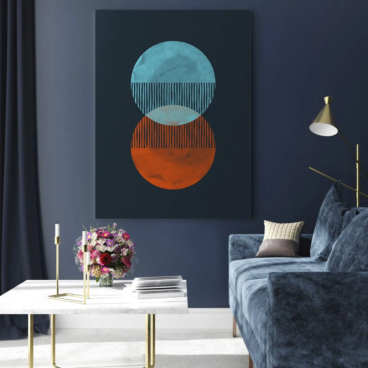 Schilderen op glas - Astronomische fantasie - 70x100 cm