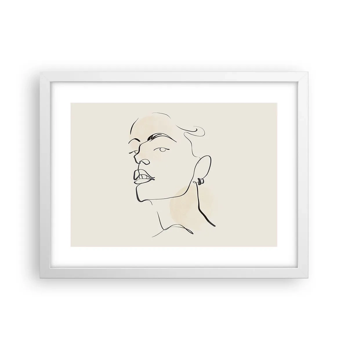 Poster in een witte lijst - Een trotse blik - 40x30 cm
