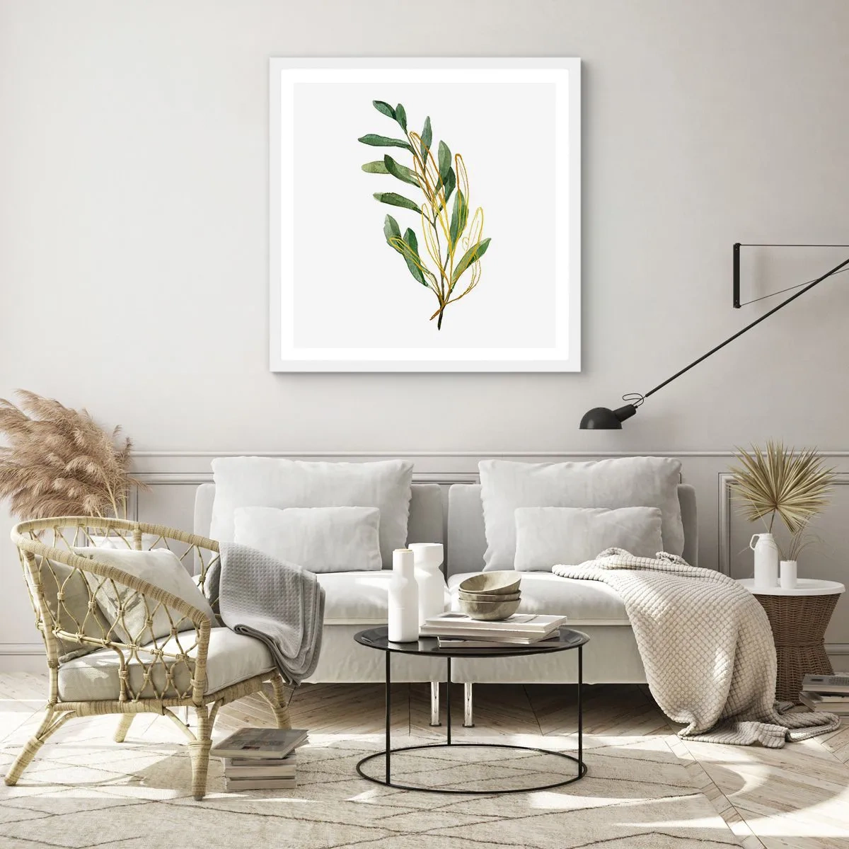 Poster in een witte lijst - Alles wat goed is - 60x60 cm