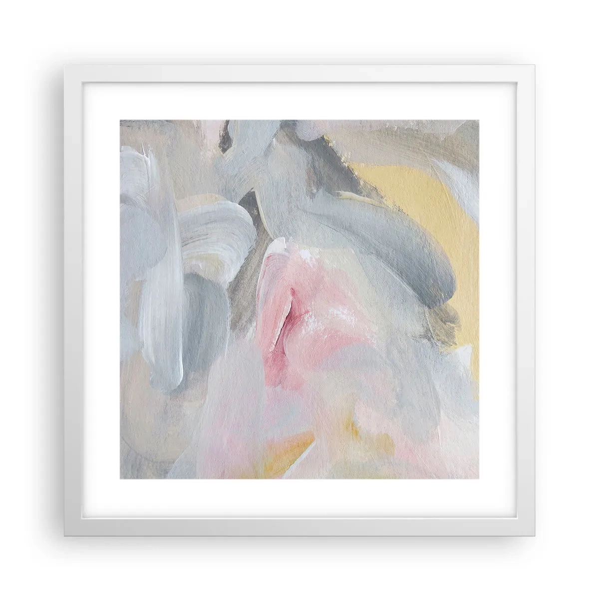 Poster in een witte lijst - In een pastelkleurige wereld - 40x40 cm