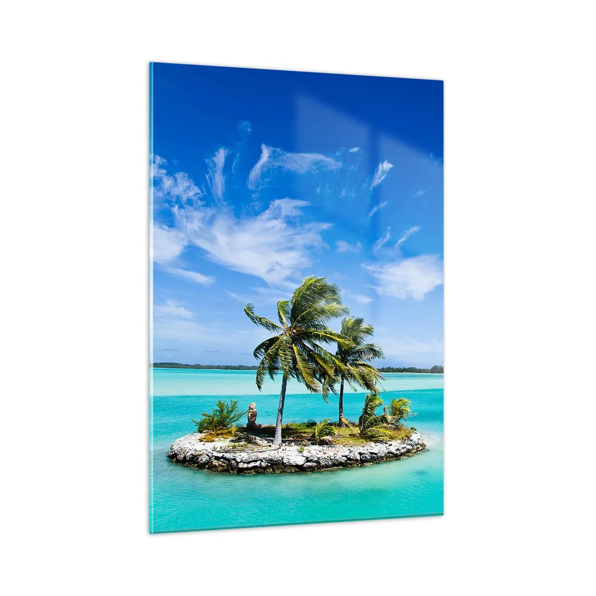 Schilderen op glas - Een paradijs op aarde - 50x70 cm