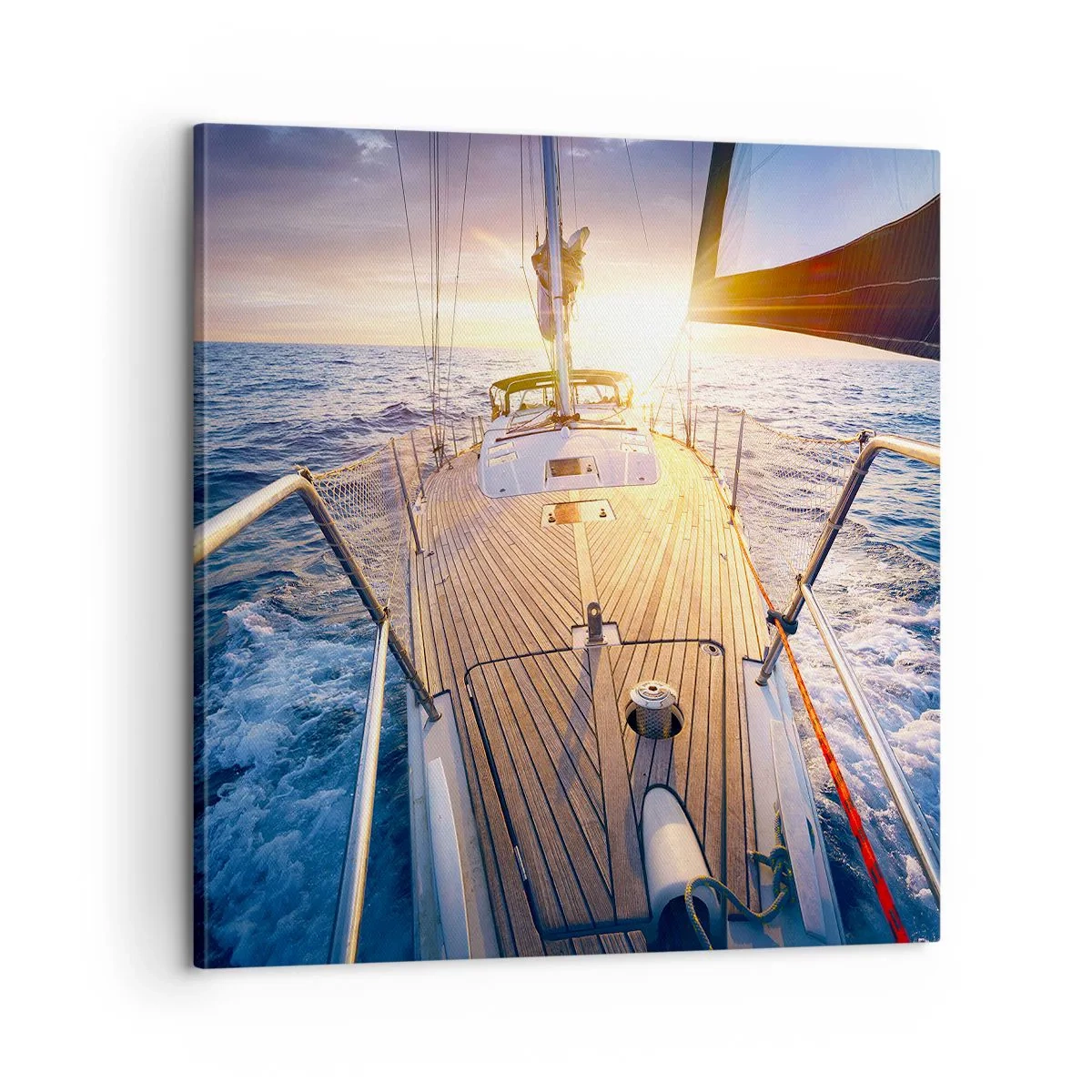 Schilderen op canvas - Lopend op de golven - 60x60 cm