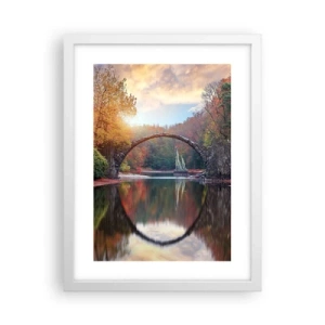 Poster in een witte lijst - Aan de andere kant van de spiegel - 30x40 cm