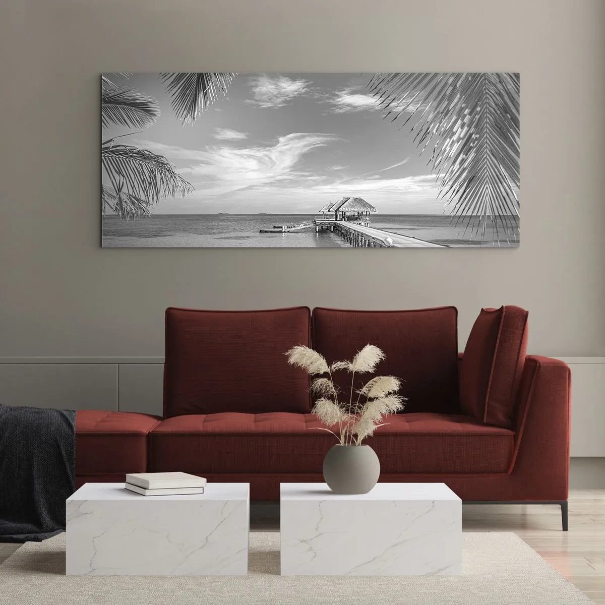 Schilderen op glas - Herinnering of droom? - 100x40 cm