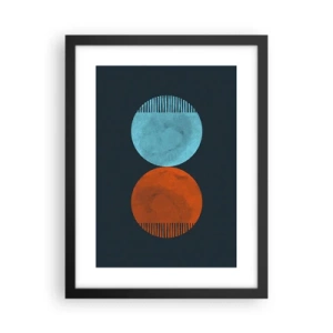 Poster in een zwarte lijst - Alleen geometrie? - 30x40 cm