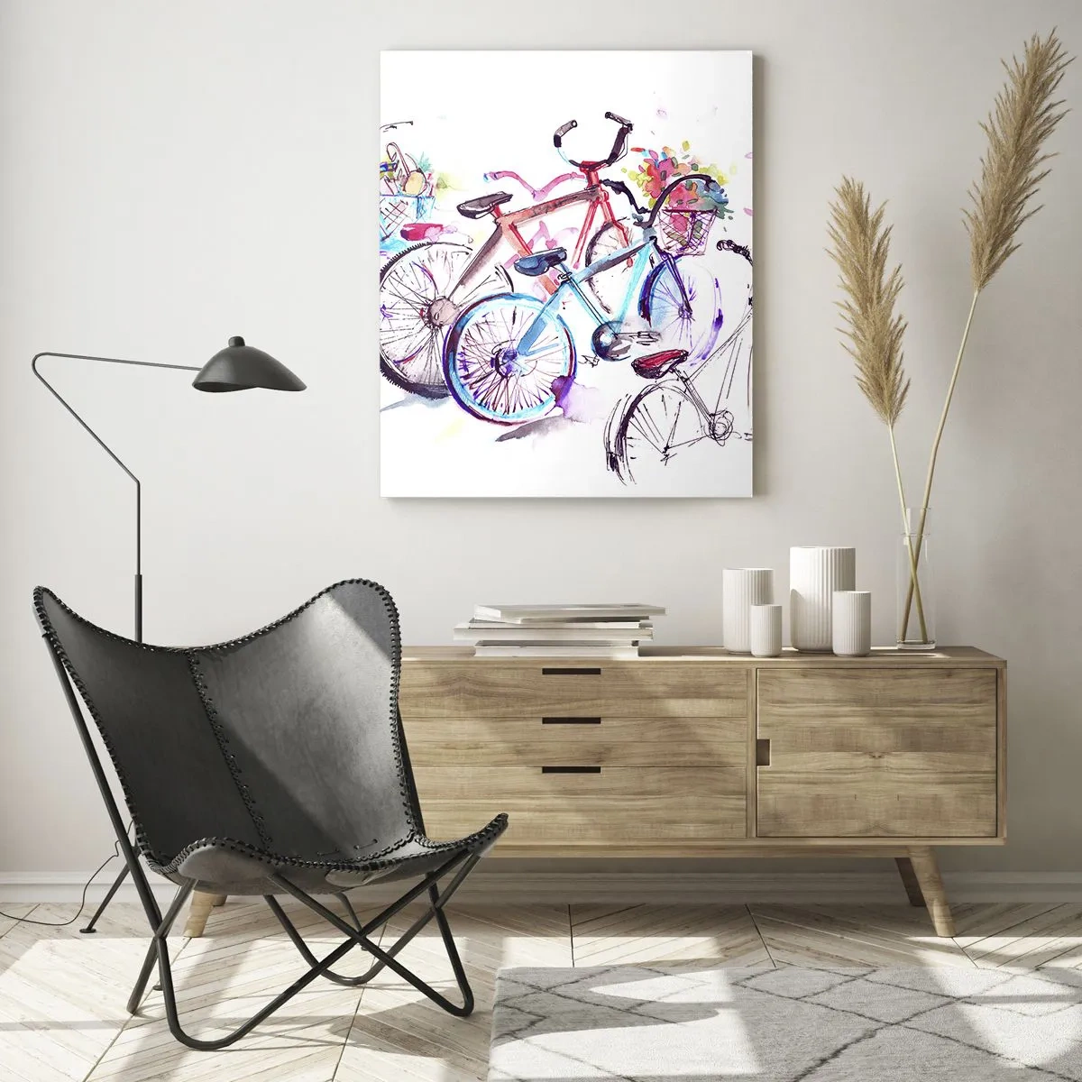 Schilderen op glas - Congres van de Antymoto-club - 80x120 cm