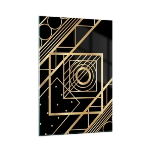 Schilderen op glas - Gouden geometrie - 80x120 cm