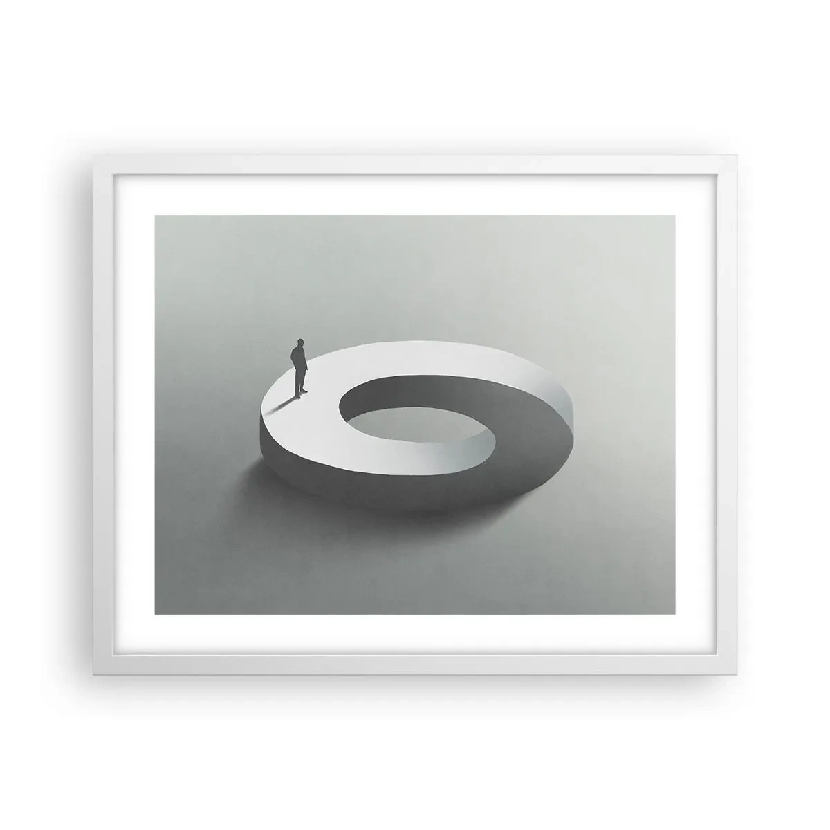 Poster in een witte lijst - En wees hier slim - 50x40 cm