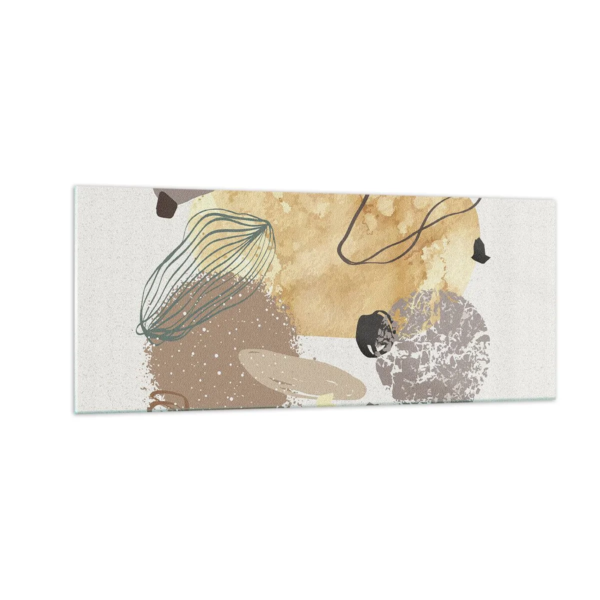 Schilderen op glas - Toegepaste plumcologie - 100x40 cm