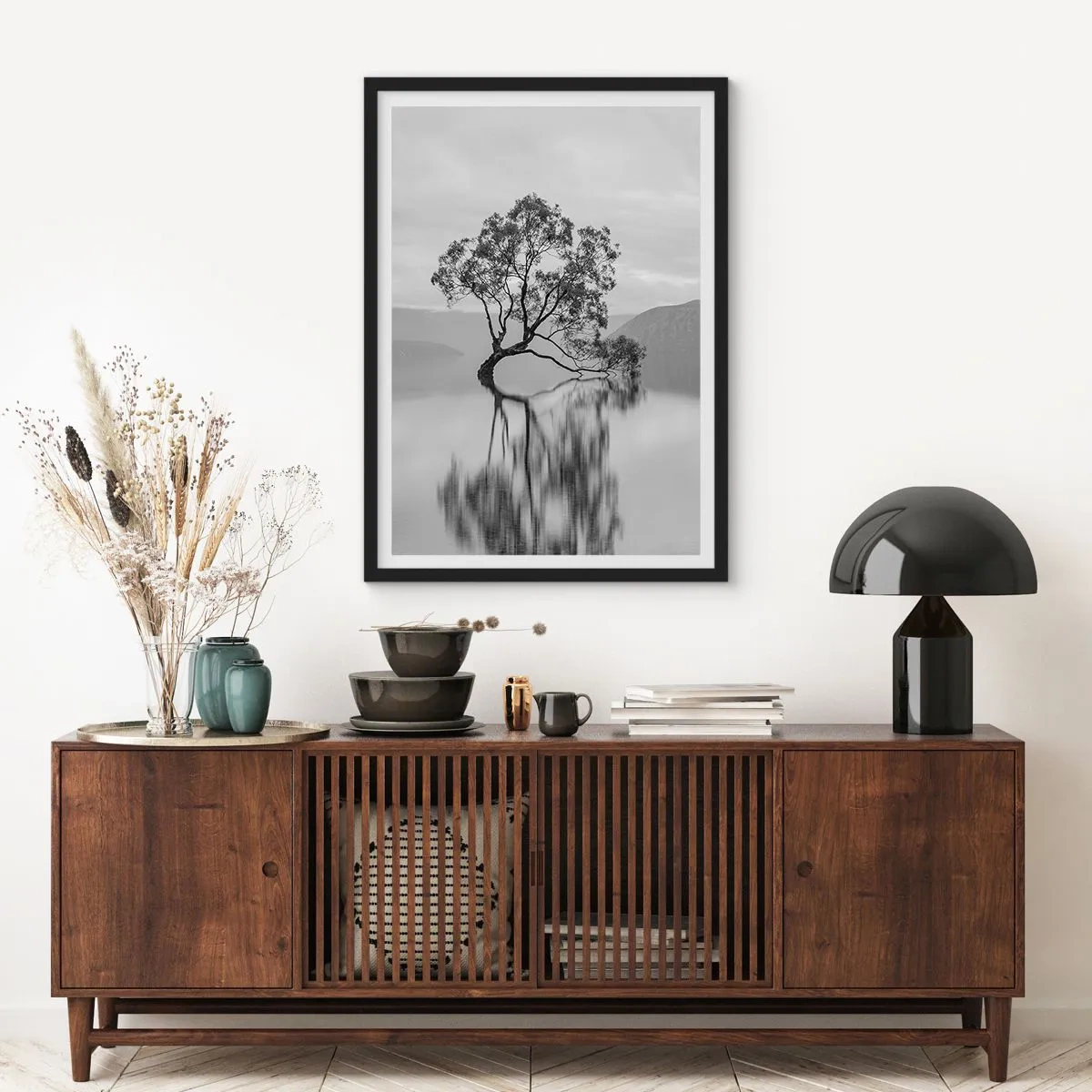 Poster in een zwarte lijst - Er is zo'n land - 40x50 cm